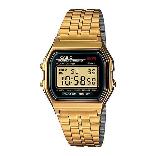 Casio Classic Collection Digital Metal Watch Gold Black A159WGEA-1VT
