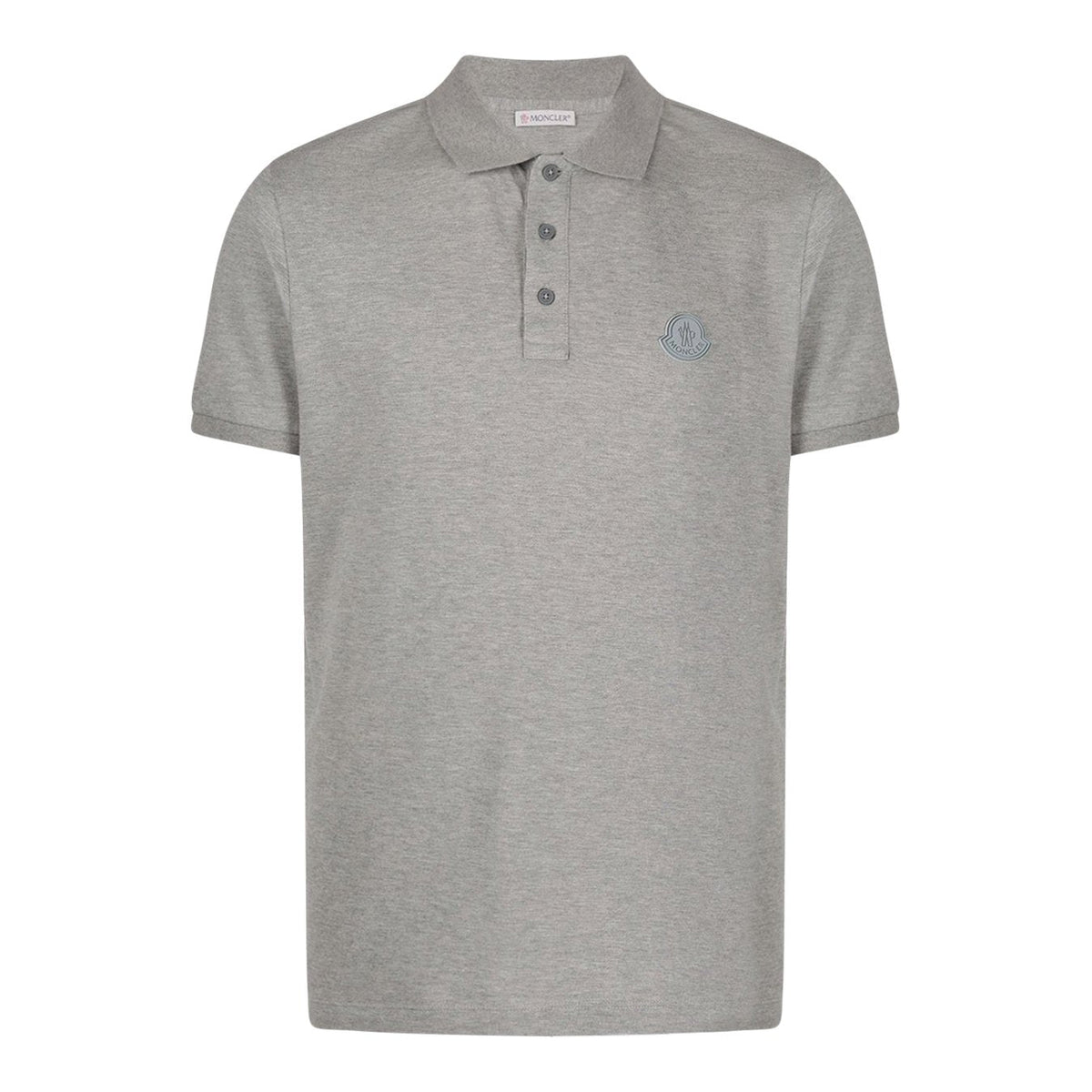 Rubber Logo Polo T-Shirt Grey