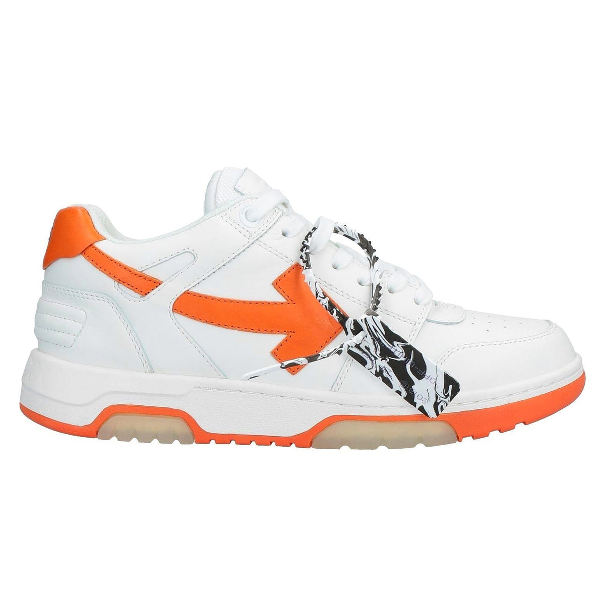OFF-WHITE Out Of Office Low-Top leather Trainers Orange & White