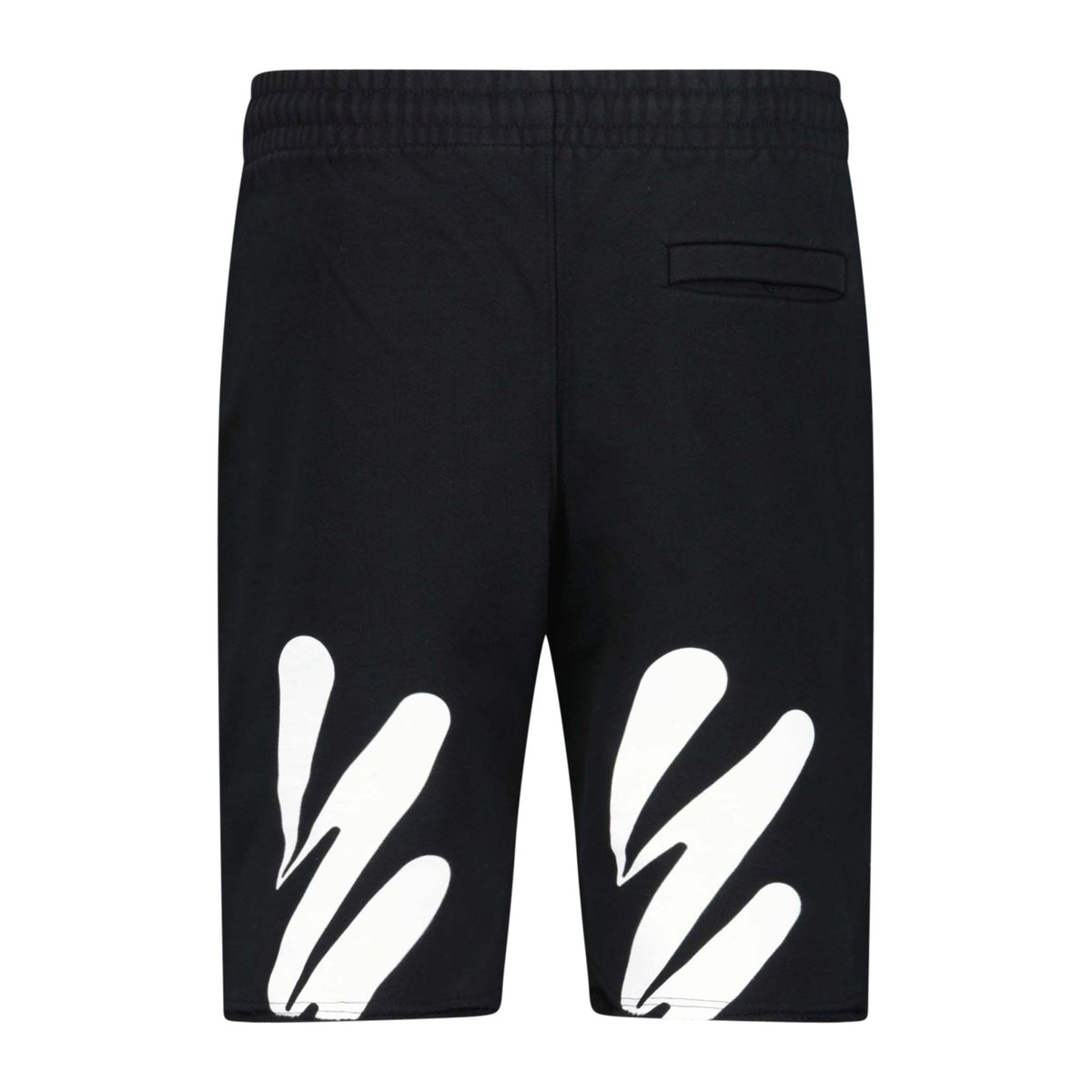 OFF-WHITE WAVE COTTON SWEAT SHORTS BLACK