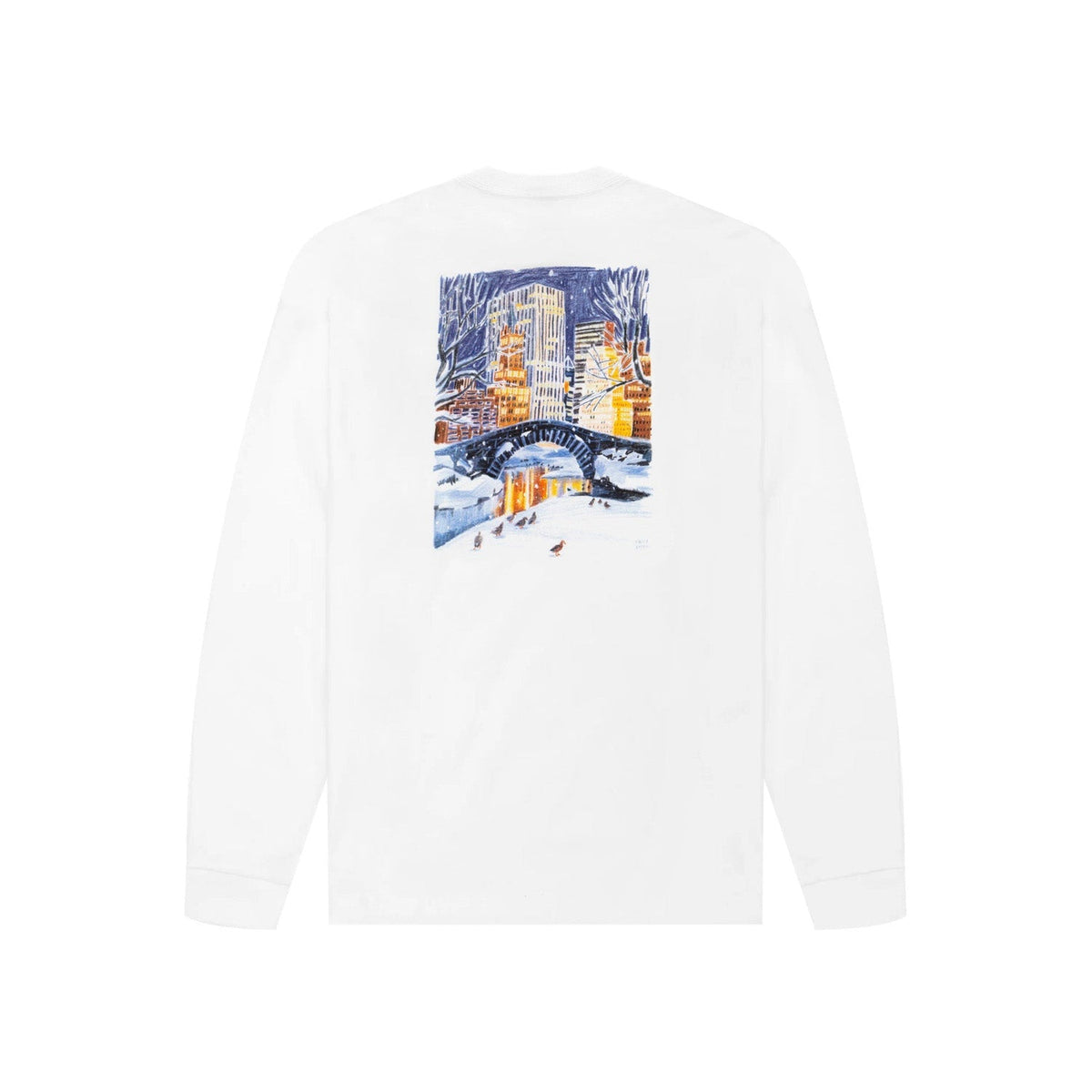Only NY Central Park Flurries Long Sleeve T-Shirt White