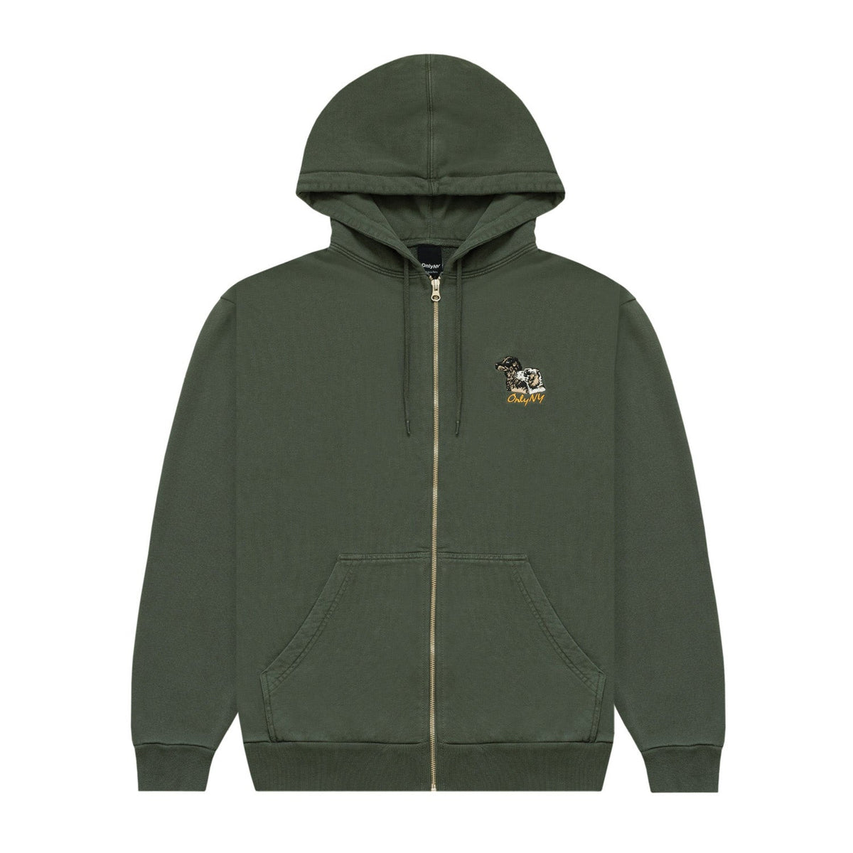 Only NY Retriever Zip Up Hoodie Dark Olive