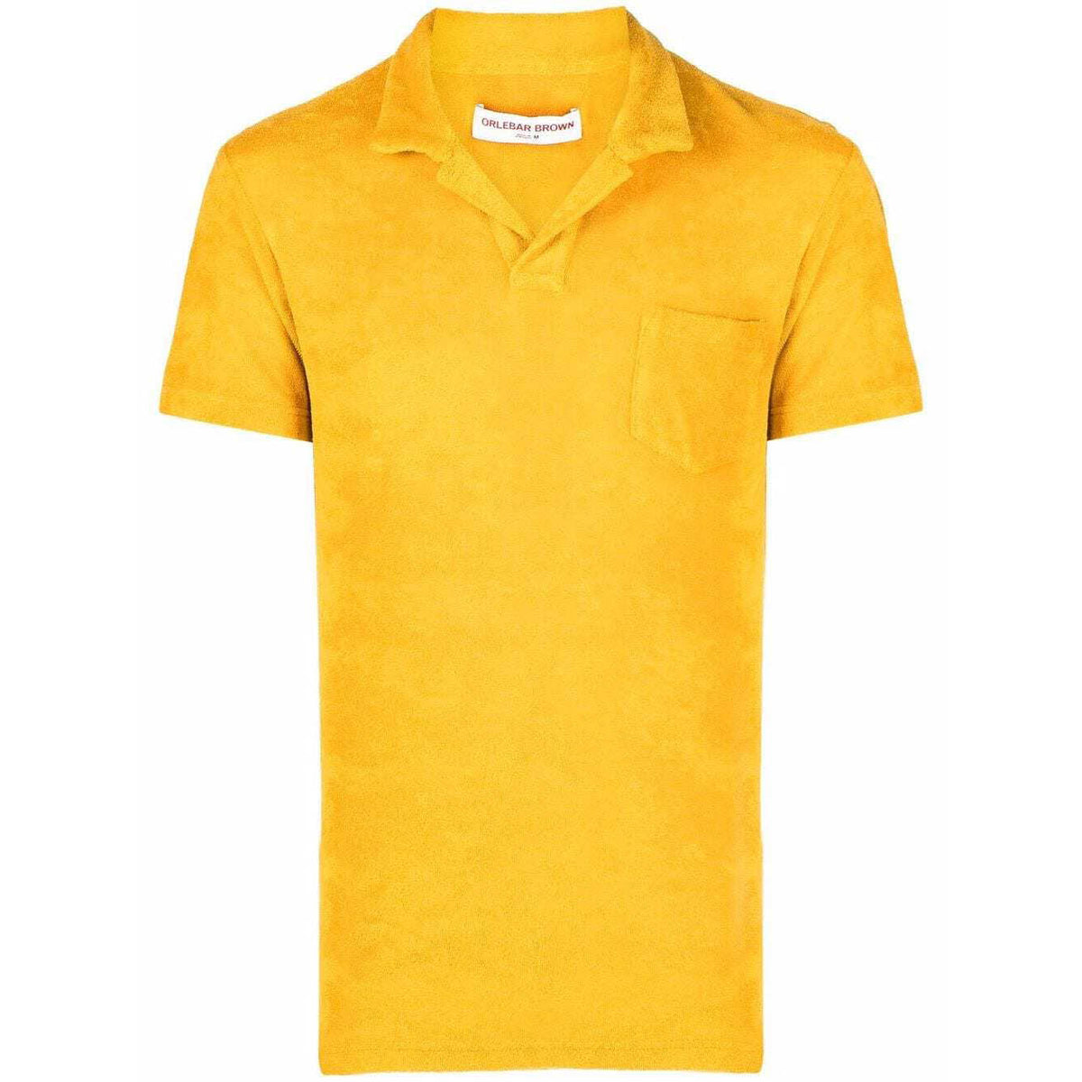 ORLEBAR BROWN Brown 'Terry' Towelling Polo-Shirt Bright Gold