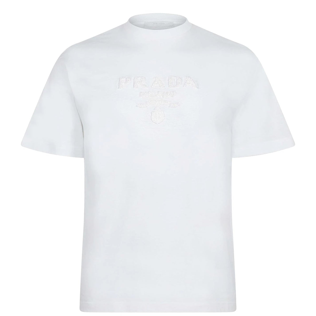 PRADA COTTON LOGO T-SHIRT WHITE