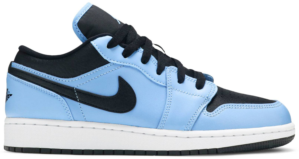 Nike Grade School Womens Air Jordan 1 Low Sneakers - 'University Blue Black'