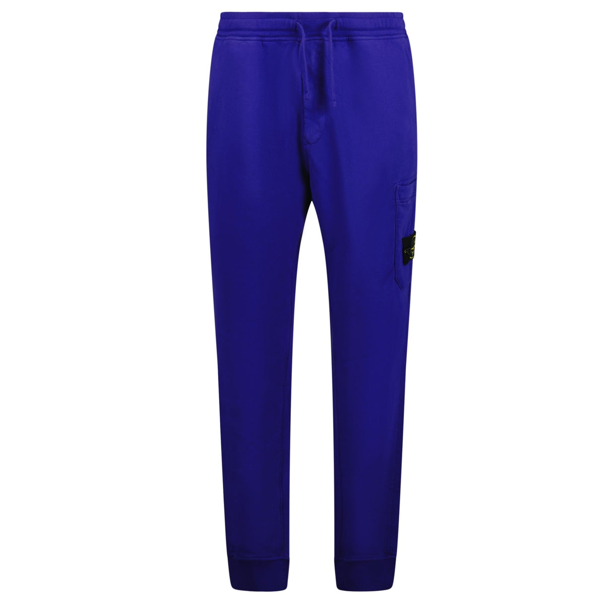 STONE ISLAND BADGE COTTON SWEAT PANTS ROYAL BLUE