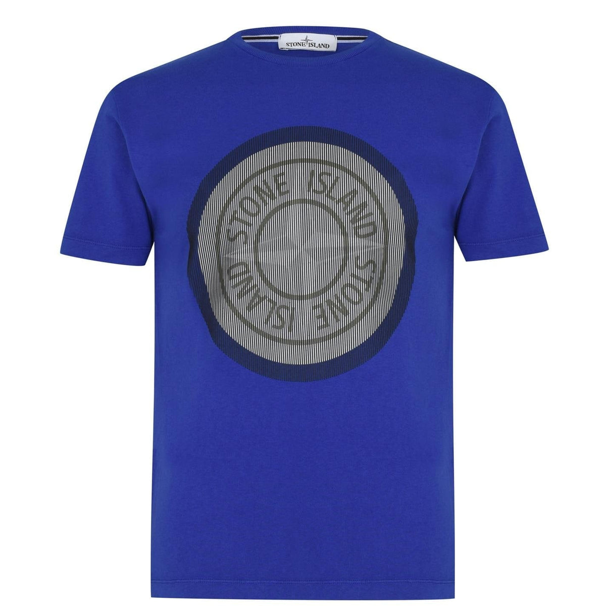 STONE ISLANDCompass Printed Logo T-Shirt Blue & White