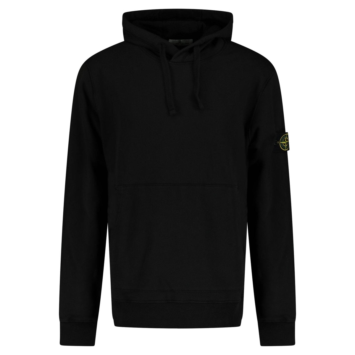 STONE ISLAND COTTON HOODIE SWEATSHIRT BLACK