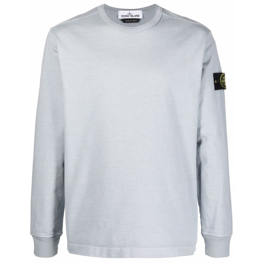 STONE ISLAND LIGHT COTTON SWEATSHIRT PEAL GREY
