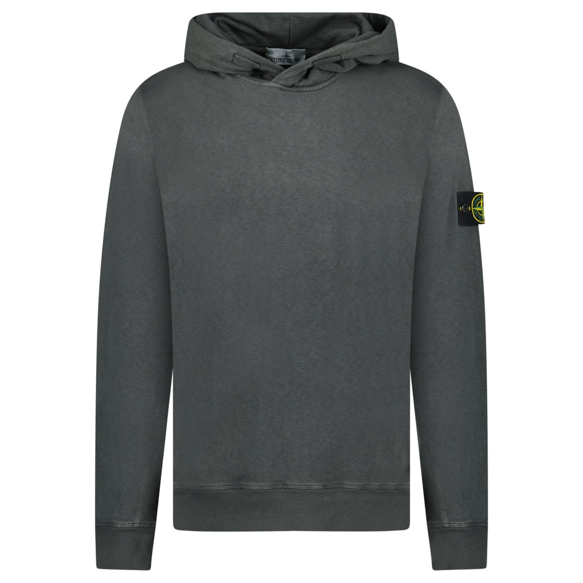 STONE ISLAND 'OLD' TREATMENT HOODED SWEATSHIRT CHARCOAL GREY