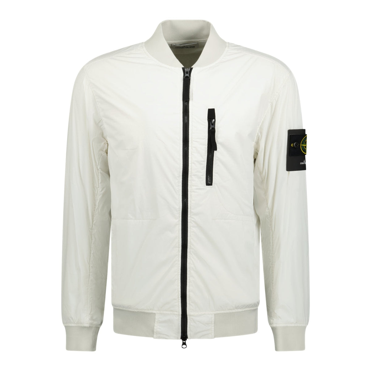 STONE ISLAND SKIN TOUCH BOMBER JACKET ICE WHITE