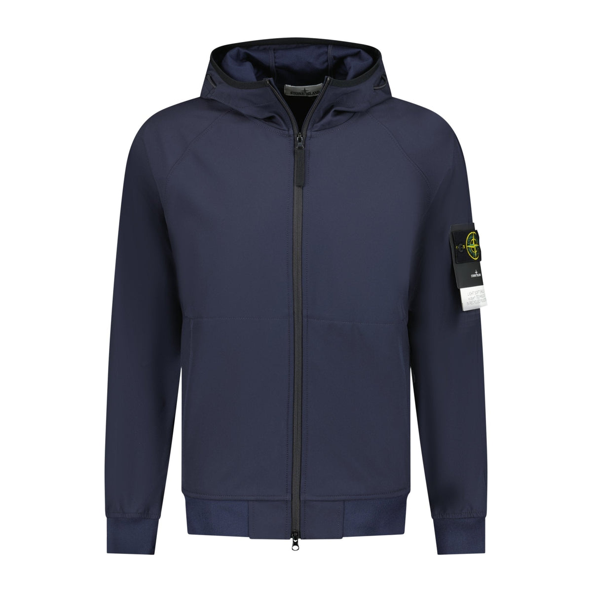 STONE ISLAND SOFT-SHELL ZIP-UP JACKET NAVY