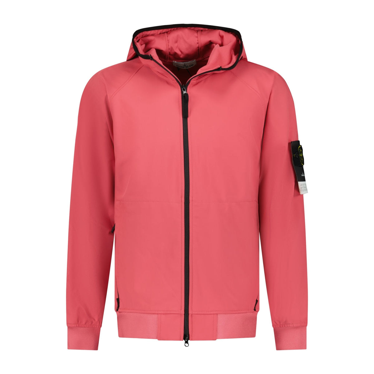 STONE ISLAND SOFT-SHELL ZIP-UP JACKET PINK